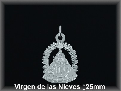 Medallas Virgen de Las Nieves Plata al por Mayor ref 33101s